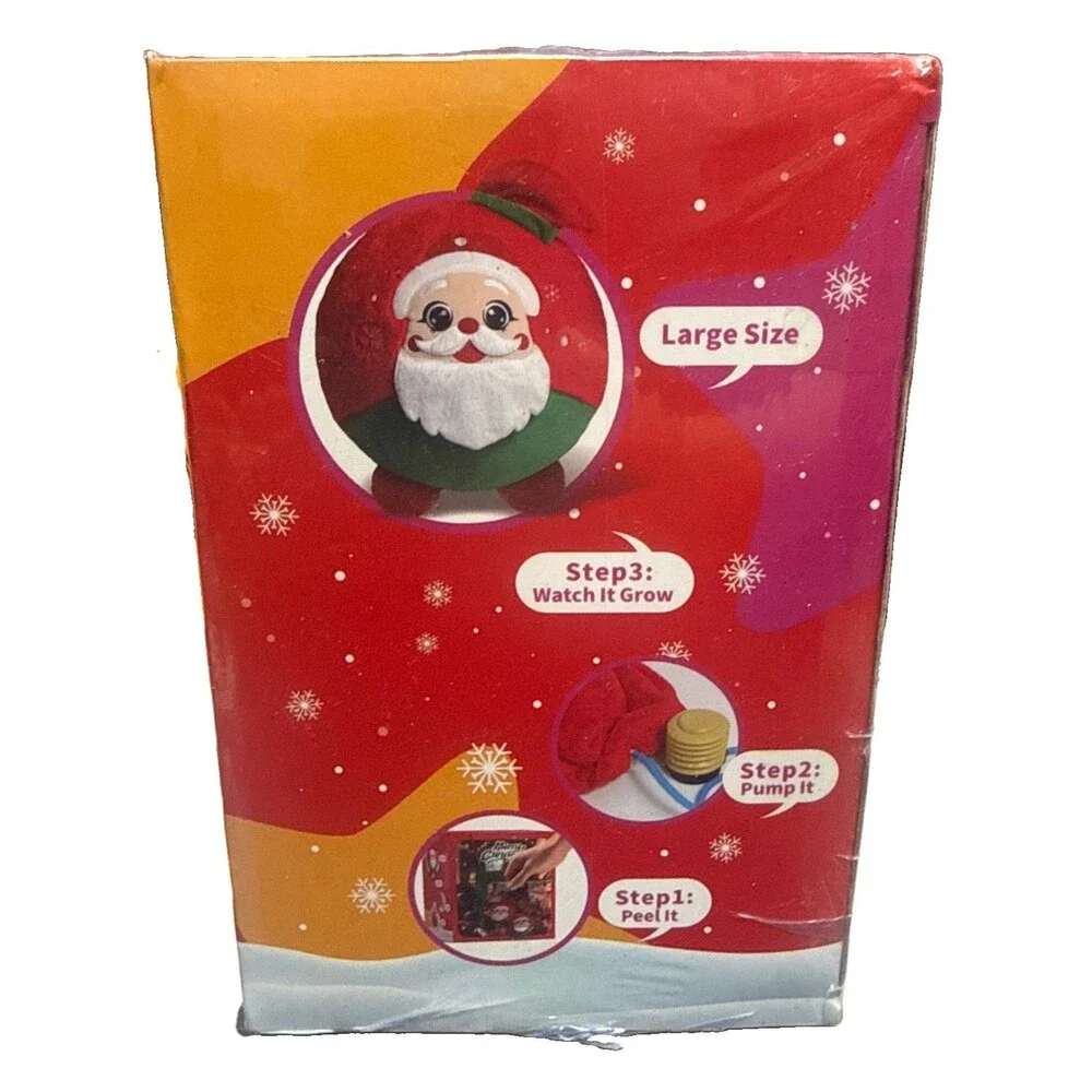 CHRISTMAS Inflatable PLUSH Toy Ball With Pump FOR AGES 3+ 19.7